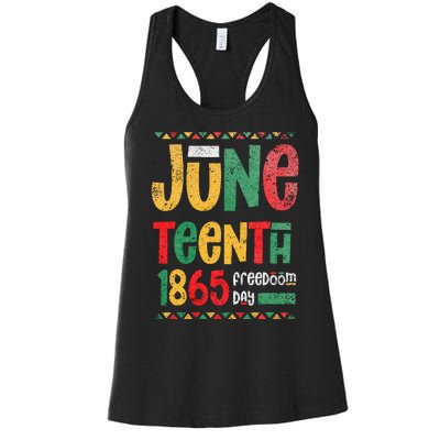 Juneteenth 1865 Freedom Day Celebrate Black History Women's Racerback Tank