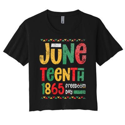 Juneteenth 1865 Freedom Day Celebrate Black History Women's Crop Top Tee