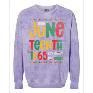 Juneteenth 1865 Freedom Day Celebrate Black History Colorblast Crewneck Sweatshirt