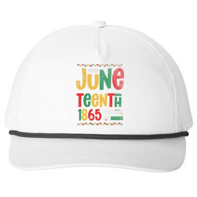 Juneteenth 1865 Freedom Day Celebrate Black History Snapback Five-Panel Rope Hat