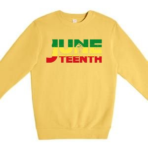 Juneteenth 1865 Freedom Black Pride Premium Crewneck Sweatshirt