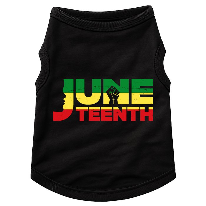 Juneteenth 1865 Freedom Black Pride Doggie Tank