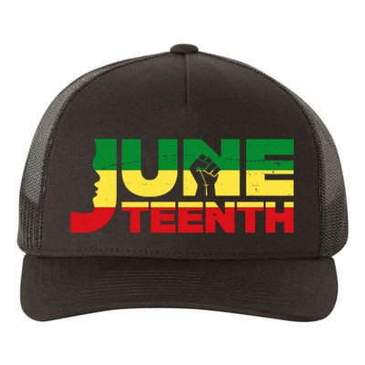 Juneteenth 1865 Freedom Black Pride Yupoong Adult 5-Panel Trucker Hat