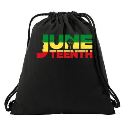 Juneteenth 1865 Freedom Black Pride Drawstring Bag