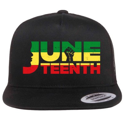 Juneteenth 1865 Freedom Black Pride Flat Bill Trucker Hat