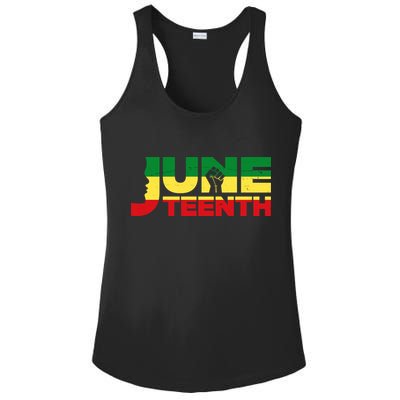 Juneteenth 1865 Freedom Black Pride Ladies PosiCharge Competitor Racerback Tank