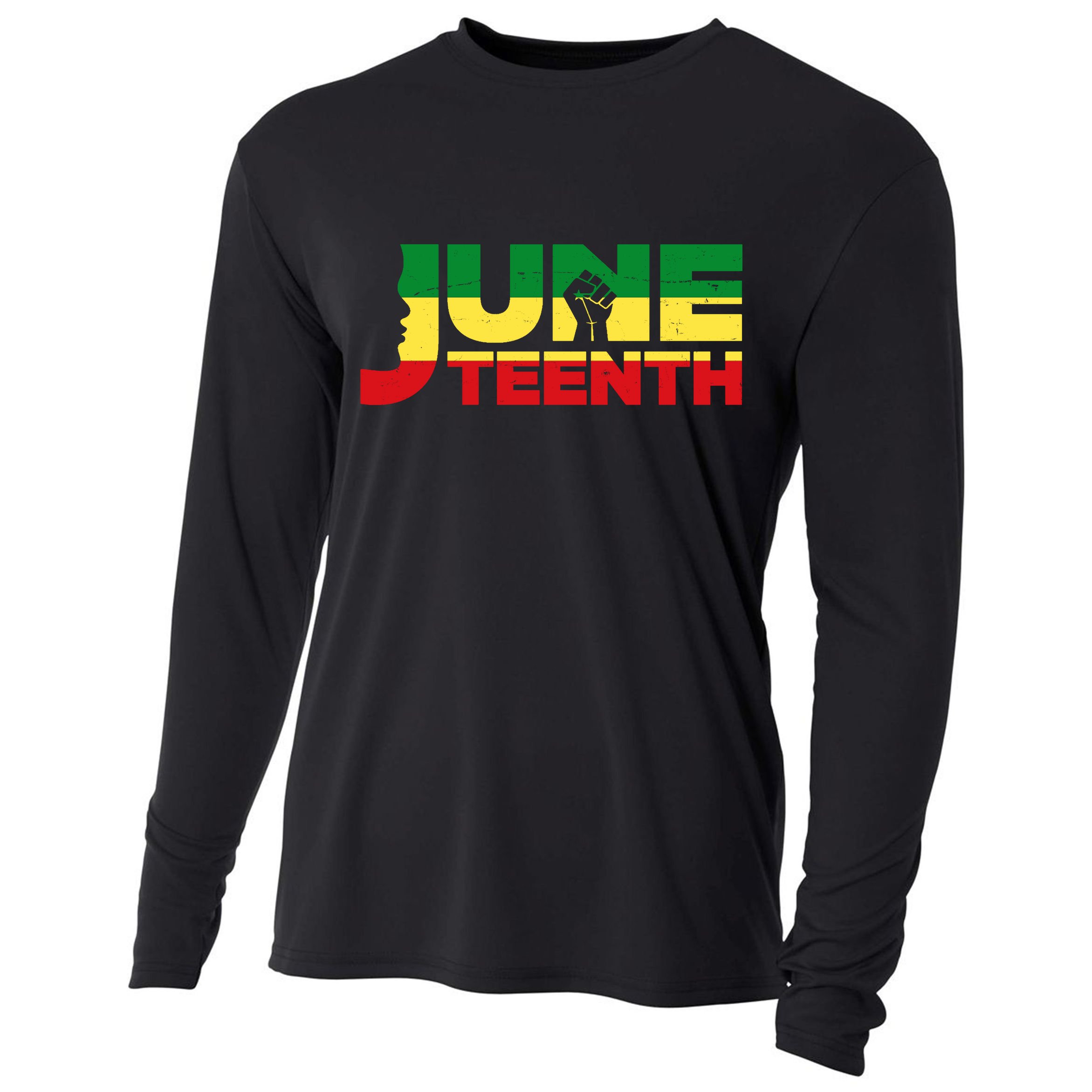 Juneteenth 1865 Freedom Black Pride Cooling Performance Long Sleeve Crew