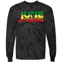 Juneteenth 1865 Freedom Black Pride Tie-Dye Long Sleeve Shirt