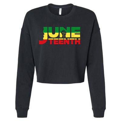 Juneteenth 1865 Freedom Black Pride Cropped Pullover Crew