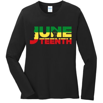 Juneteenth 1865 Freedom Black Pride Ladies Long Sleeve Shirt