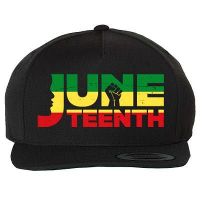 Juneteenth 1865 Freedom Black Pride Wool Snapback Cap