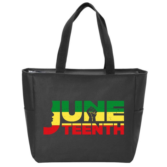 Juneteenth 1865 Freedom Black Pride Zip Tote Bag