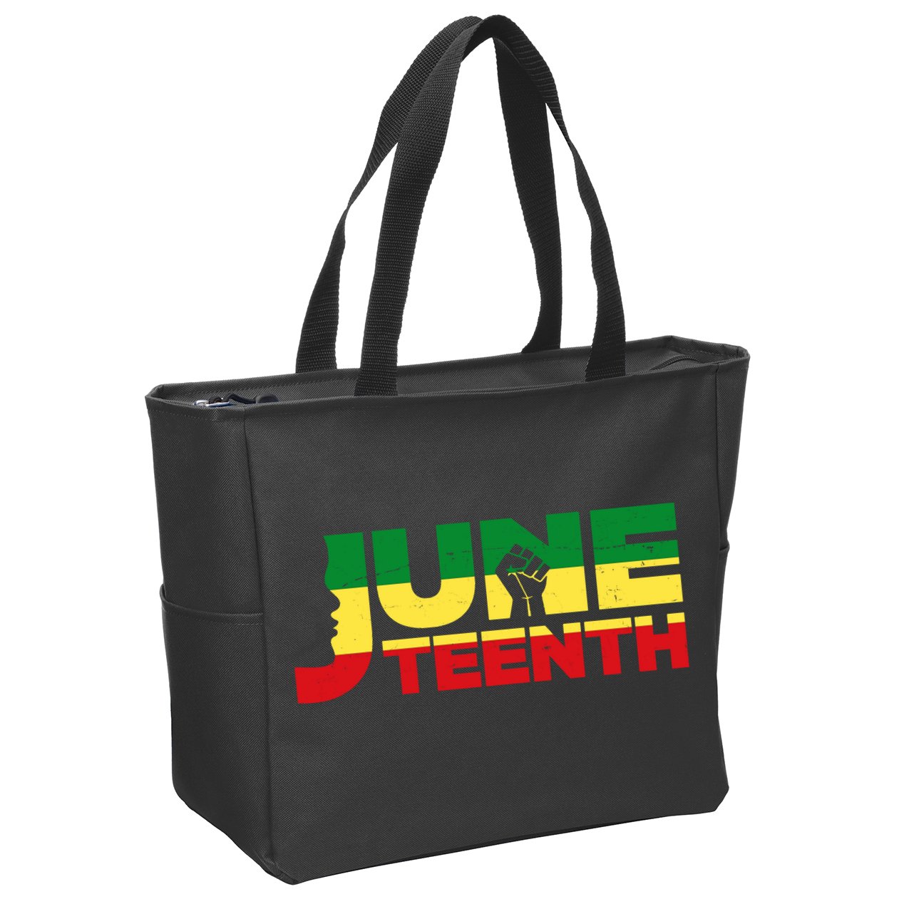Juneteenth 1865 Freedom Black Pride Zip Tote Bag