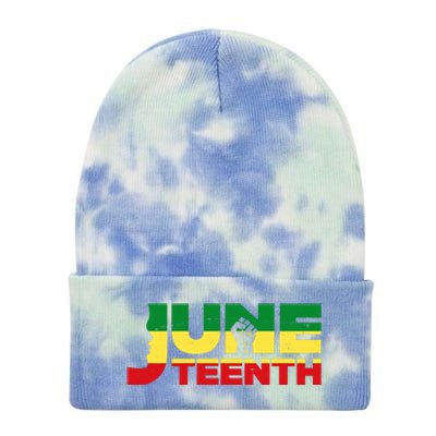 Juneteenth 1865 Freedom Black Pride Tie Dye 12in Knit Beanie