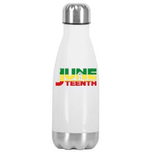 Juneteenth 1865 Freedom Black Pride Stainless Steel Insulated Water Bottle