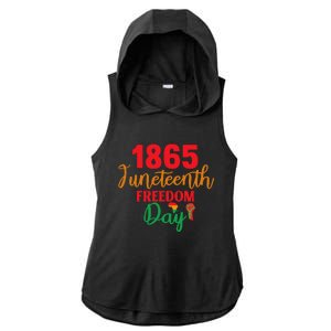 Juneteenth 1865 Freedom Day Celebration Ladies PosiCharge Tri-Blend Wicking Draft Hoodie Tank