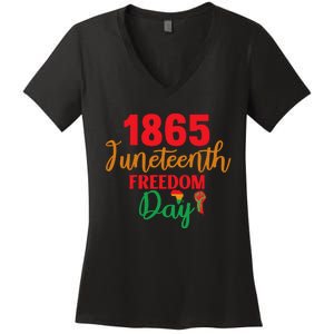 Juneteenth 1865 Freedom Day Celebration Women's V-Neck T-Shirt