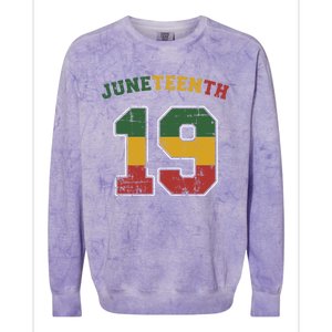 Juneteenth 19 Frican Independence And Freedom 1865 Gift Colorblast Crewneck Sweatshirt