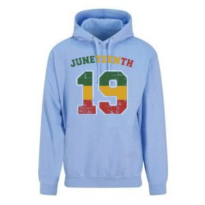 Juneteenth 19 Frican Independence And Freedom 1865 Gift Unisex Surf Hoodie