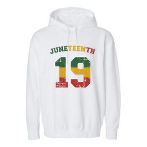 Juneteenth 19 Frican Independence And Freedom 1865 Gift Garment-Dyed Fleece Hoodie