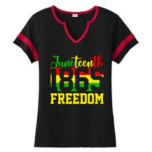 Juneteenth 1865 Freedom Day Black History Mom Mother's Day Gift Ladies Halftime Notch Neck Tee