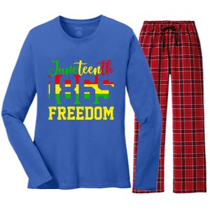 Juneteenth 1865 Freedom Day Black History Mom Mother's Day Gift Women's Long Sleeve Flannel Pajama Set 