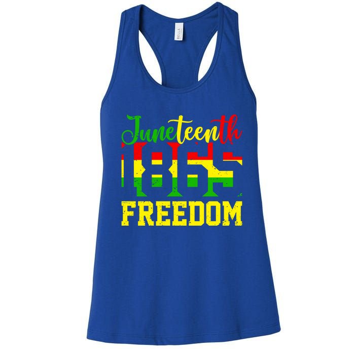 Juneteenth 1865 Freedom Day Black History Mom Mother's Day Gift Women's Racerback Tank