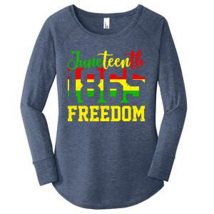 Juneteenth 1865 Freedom Day Black History Mom Mother's Day Gift Women's Perfect Tri Tunic Long Sleeve Shirt