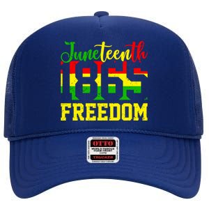 Juneteenth 1865 Freedom Day Black History Mom Mother's Day Gift High Crown Mesh Back Trucker Hat