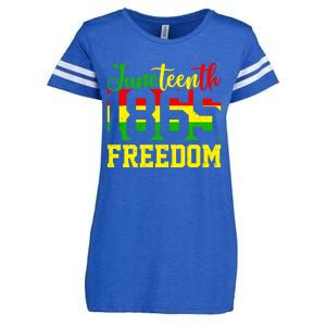 Juneteenth 1865 Freedom Day Black History Mom Mother's Day Gift Enza Ladies Jersey Football T-Shirt