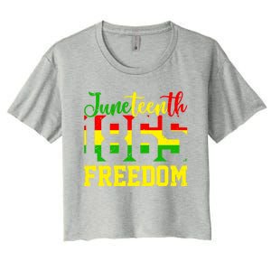 Juneteenth 1865 Freedom Day Black History Mom Mother's Day Gift Women's Crop Top Tee