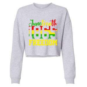 Juneteenth 1865 Freedom Day Black History Mom Mother's Day Gift Cropped Pullover Crew