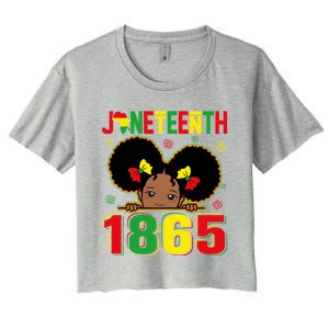 Juneteenth 1865 Freedom Independence African Melanin Great Gift Women's Crop Top Tee