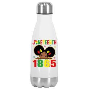 Juneteenth 1865 Freedom Independence African Melanin Great Gift Stainless Steel Insulated Water Bottle