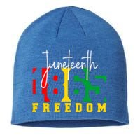 Juneteenth 1865 Freedom Day Pride Black Usa Afro Gift Sustainable Beanie