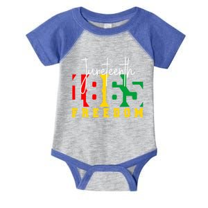 Juneteenth 1865 Freedom Day Pride Black Usa Afro Gift Infant Baby Jersey Bodysuit