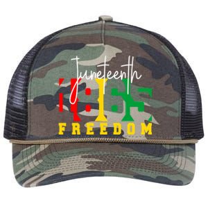 Juneteenth 1865 Freedom Day Pride Black Usa Afro Gift Retro Rope Trucker Hat Cap