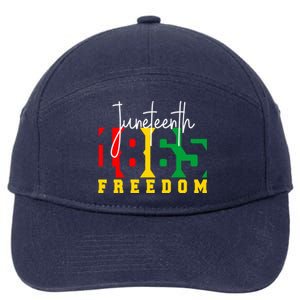 Juneteenth 1865 Freedom Day Pride Black Usa Afro Gift 7-Panel Snapback Hat