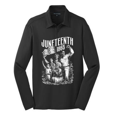 Junenth 1865 Funny Gift Silk Touch Performance Long Sleeve Polo