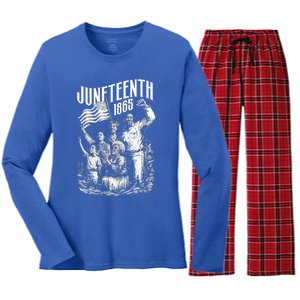 Junenth 1865 Funny Gift Women's Long Sleeve Flannel Pajama Set 