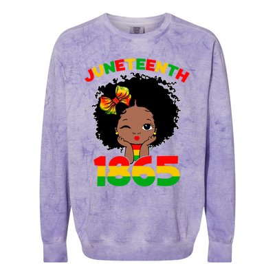 Juneteenth 1865 Freedom Independence Melanin African Gift Colorblast Crewneck Sweatshirt