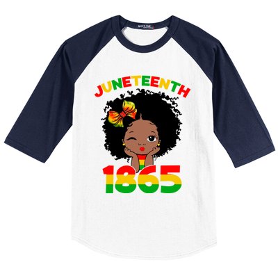 Juneteenth 1865 Freedom Independence Melanin African Gift Baseball Sleeve Shirt