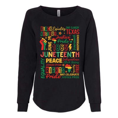 Juneteenth 1865 Freedom Equality Awareness Womens California Wash Sweatshirt