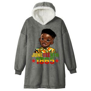 Juneteenth 1865 Freedom African Kente Black Great Gift Hooded Wearable Blanket