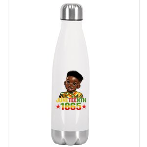 Juneteenth 1865 Freedom African Kente Black Great Gift Stainless Steel Insulated Water Bottle