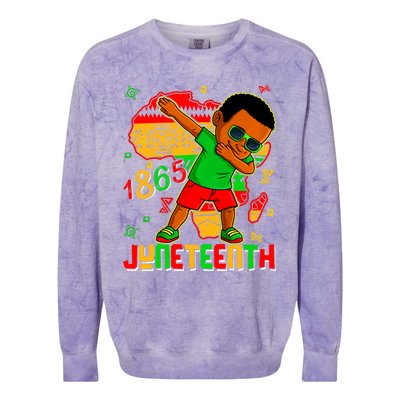 Juneteenth 1865 Freedom Black History Month Gift Colorblast Crewneck Sweatshirt