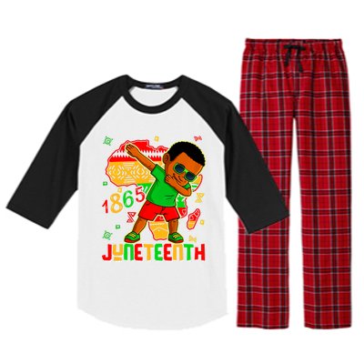 Juneteenth 1865 Freedom Black History Month Gift Raglan Sleeve Pajama Set