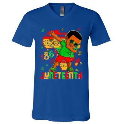 Juneteenth 1865 Freedom Black History Month Gift V-Neck T-Shirt