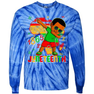 Juneteenth 1865 Freedom Black History Month Gift Tie-Dye Long Sleeve Shirt