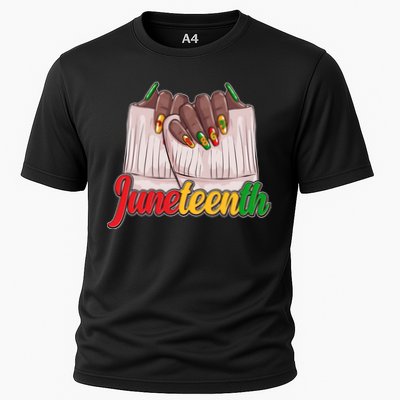 Juneteenth 1865 Finger Nails Manicure Performance Shirt